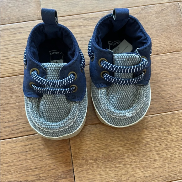 Carters Newborn Baby Shoes Blue - Picture 3 of 4